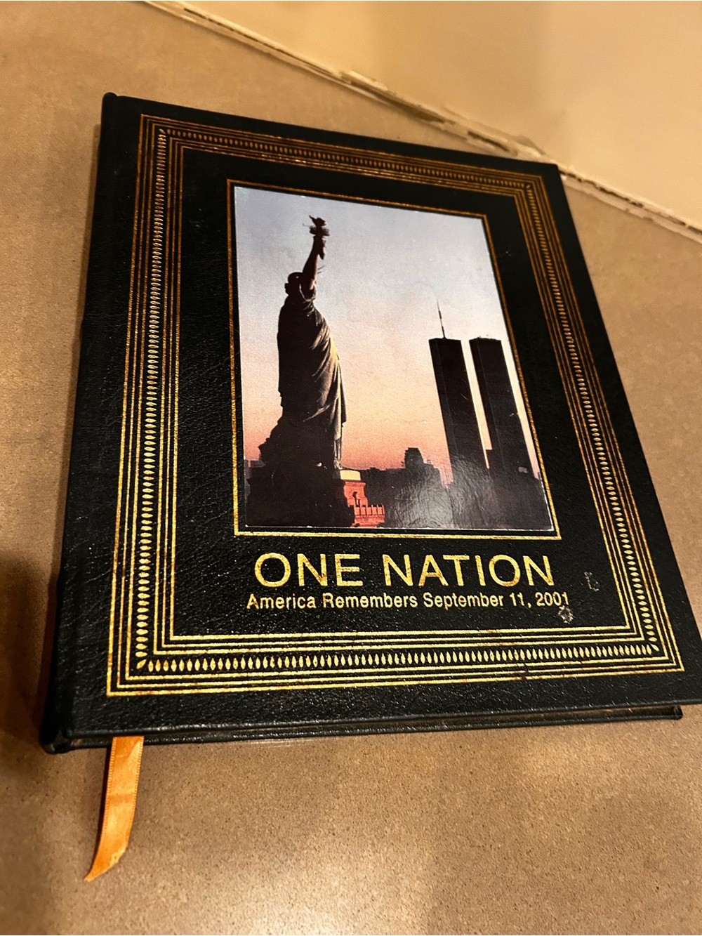 One Nation Black and Gold Memorial Journal September 2001
